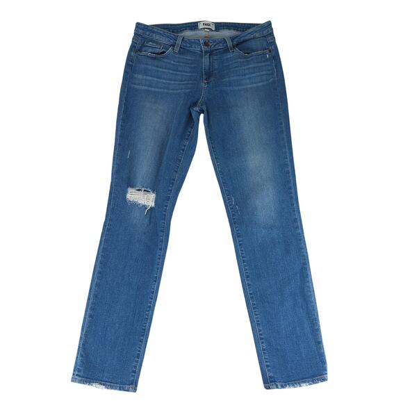 Paige Jimmy Jimmy Skinny Jeans Women's Size 28 Distressed Stretch - Picture 1 of 8